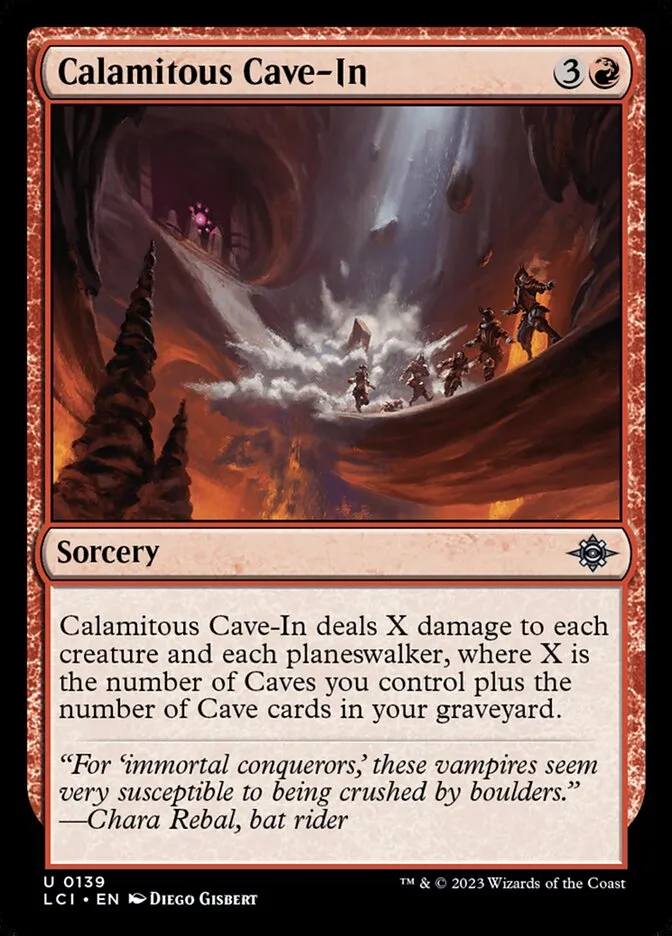 Calamitous Cave-In Front Face