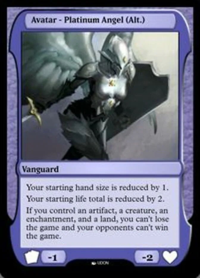 Platinum Angel Avatar Front Face