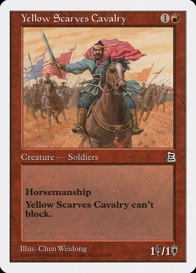 Yellow Scarves Cavalry Front Face