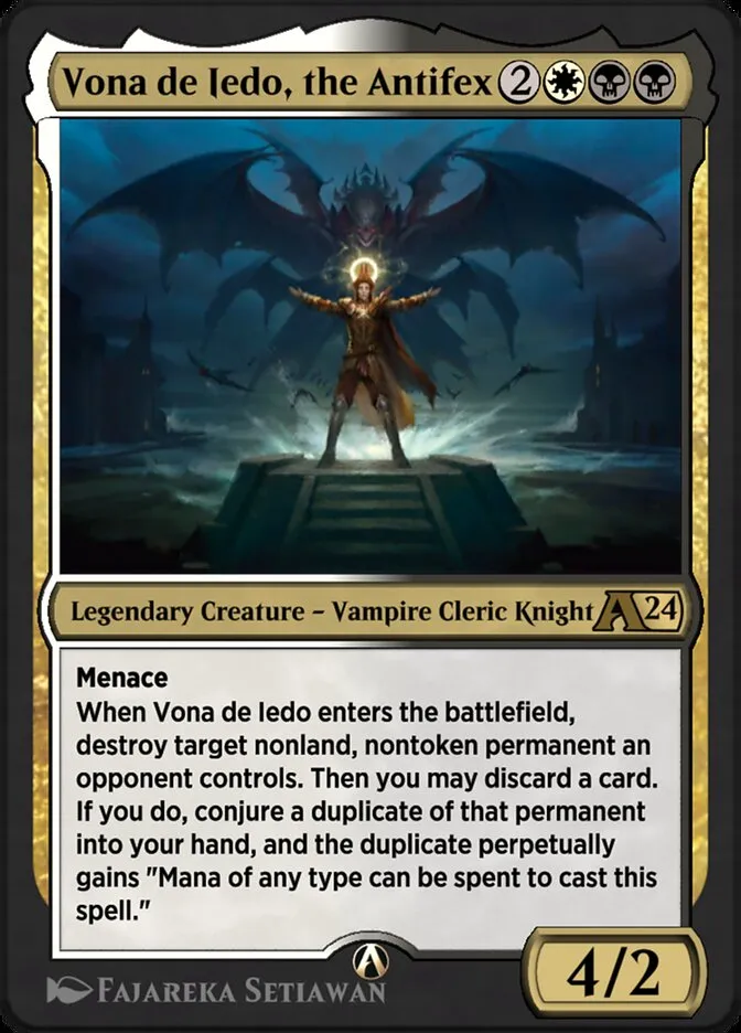 Vona de Iedo, the Antifex Front Face