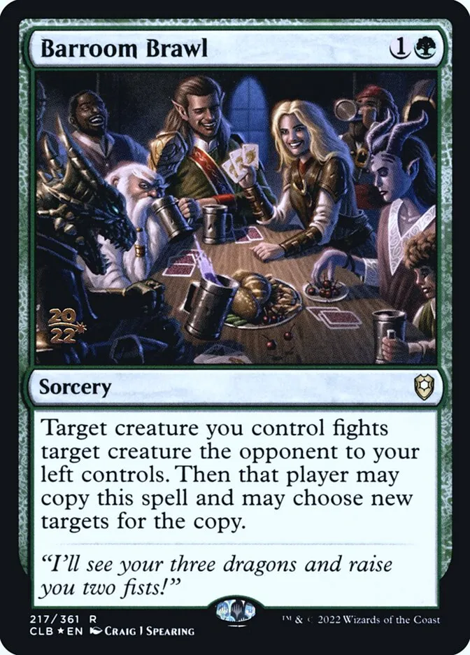 Barroom Brawl Front Face