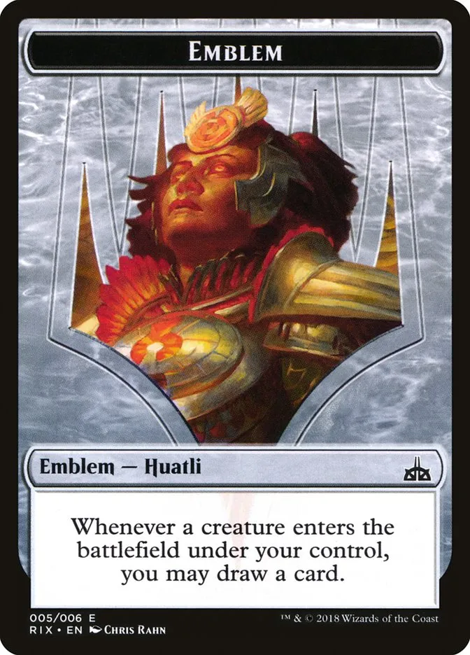 Huatli, Radiant Champion Emblem Front Face