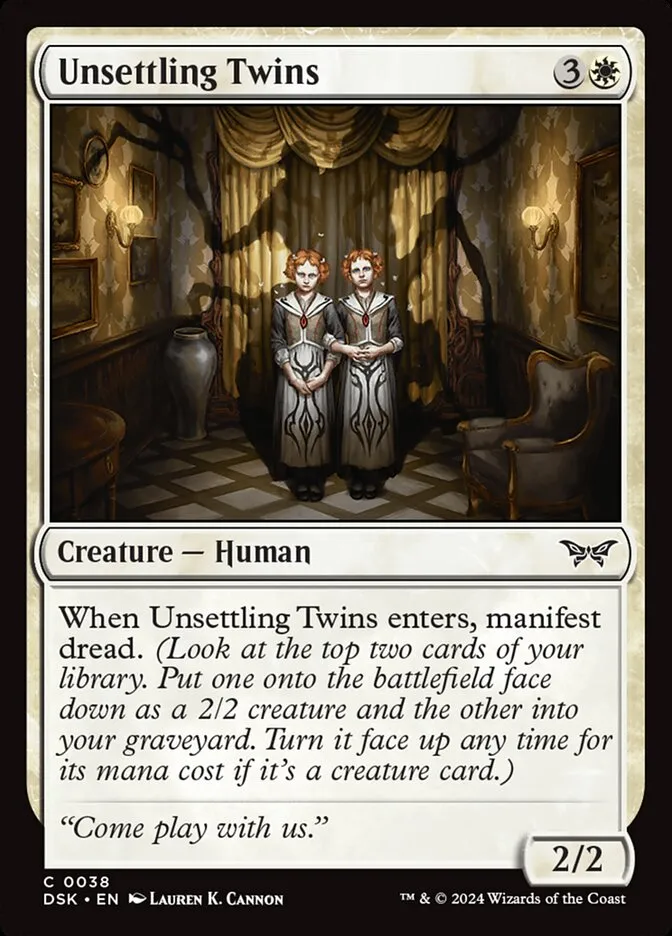 Unsettling Twins Front Face