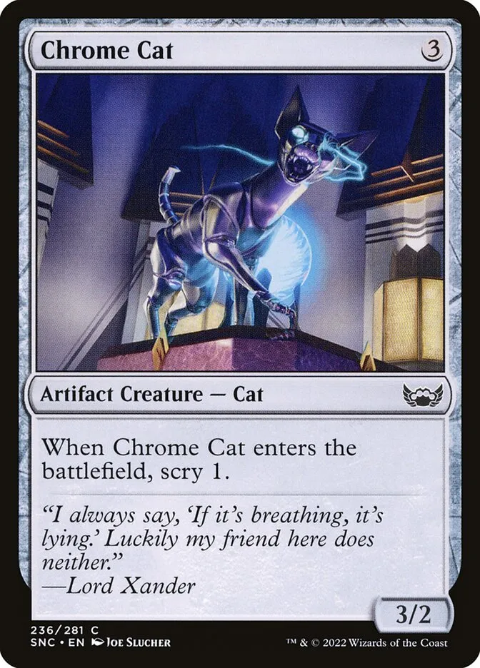 Chrome Cat Front Face