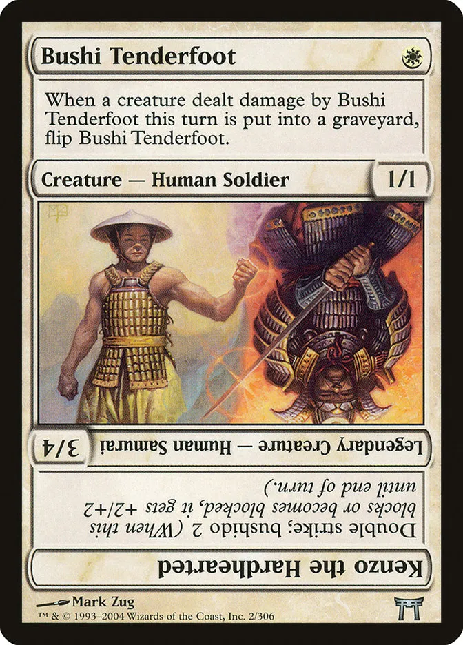 Bushi Tenderfoot // Kenzo the Hardhearted Front Face