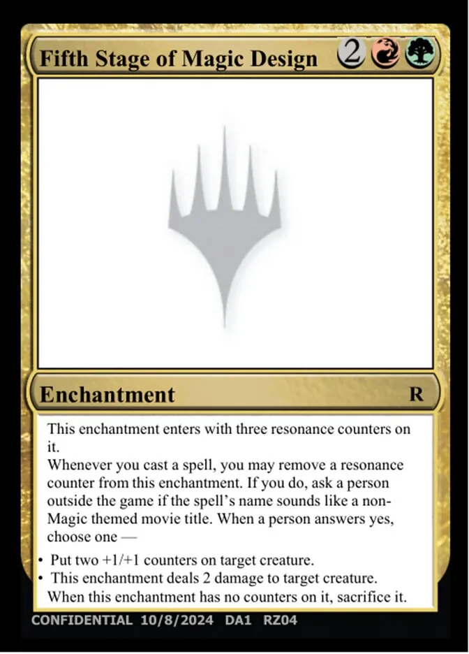 Fifth Stage of Magic Design Front Face