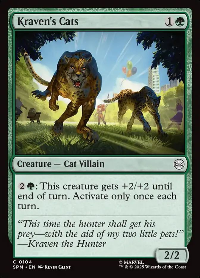 Kraven's Cats Front Face