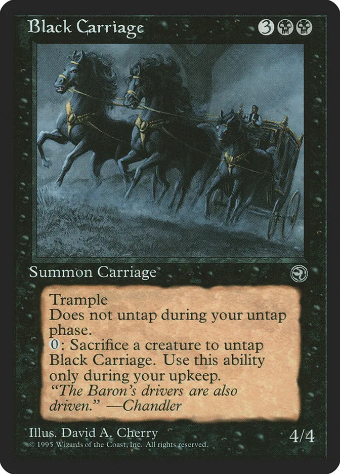 Black Carriage Front Face