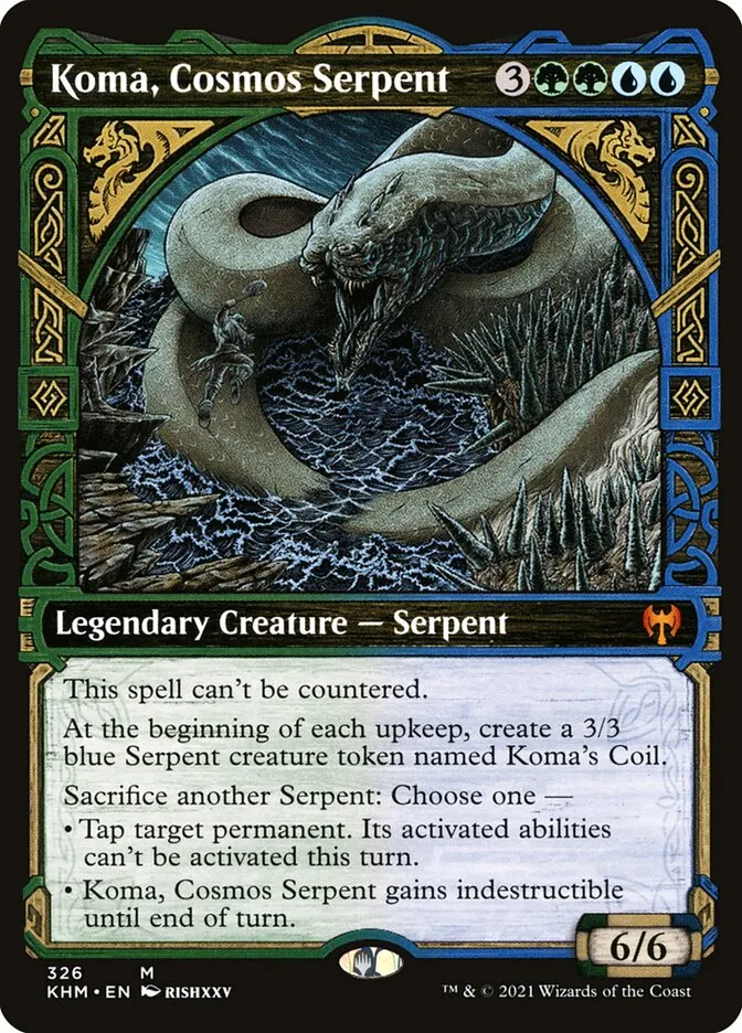 Koma, Cosmos Serpent Front Face