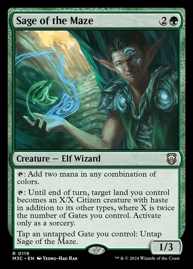 Sage of the Maze Front Face