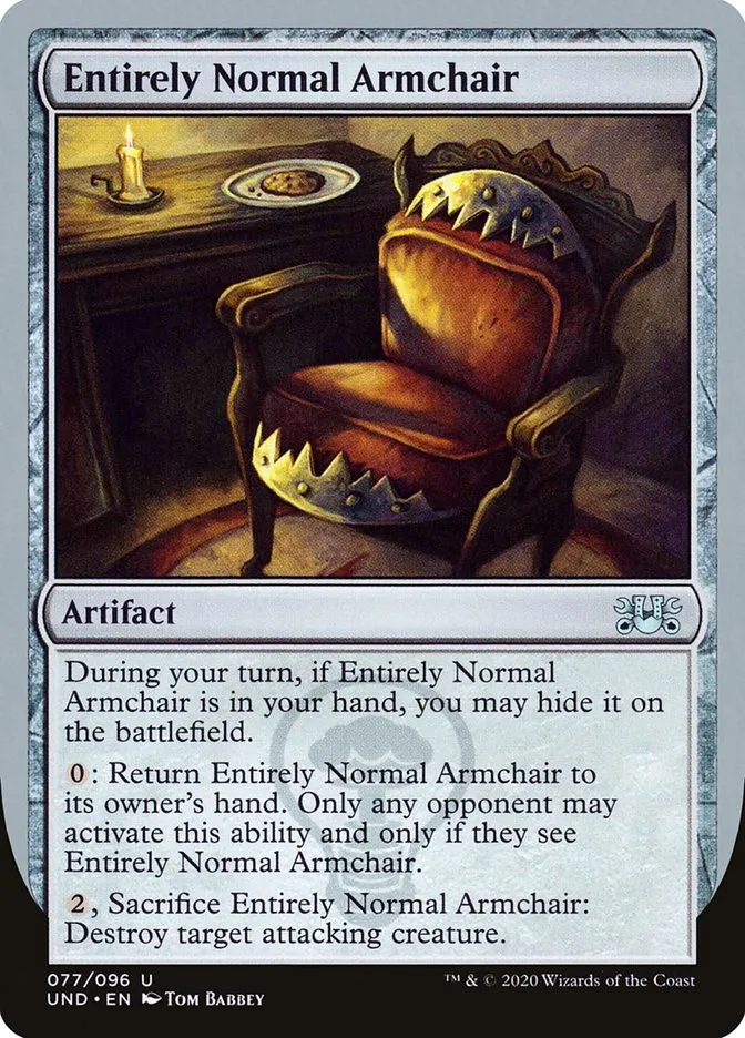 Entirely Normal Armchair Front Face