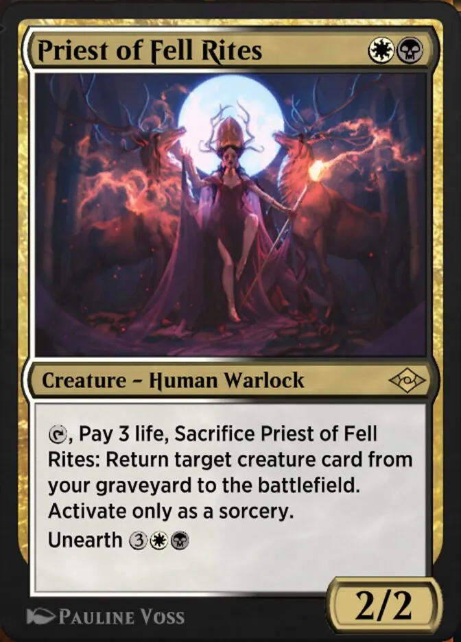 Priest of Fell Rites Front Face