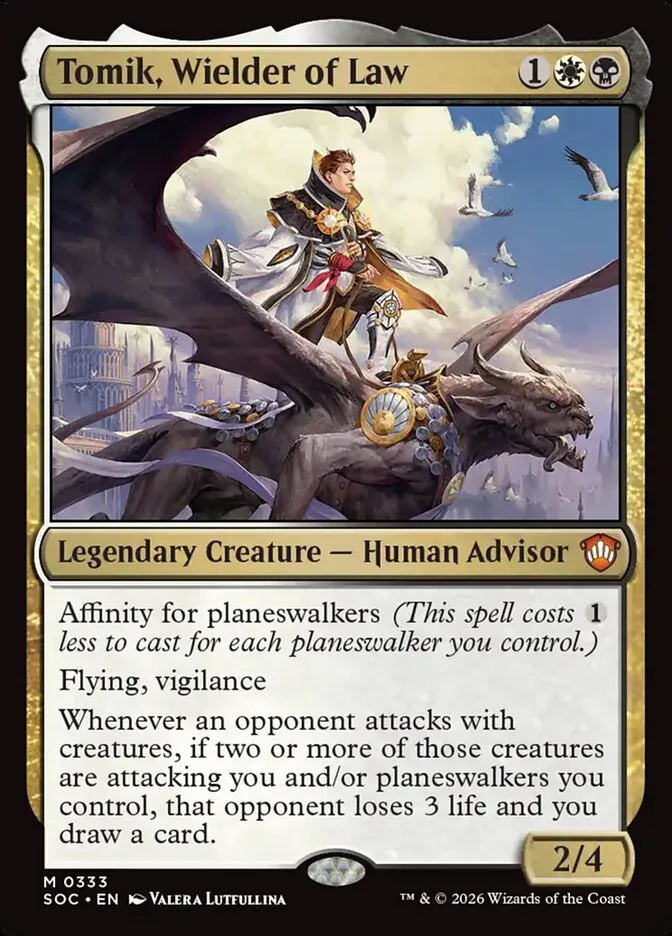 Tomik, Wielder of Law Front Face