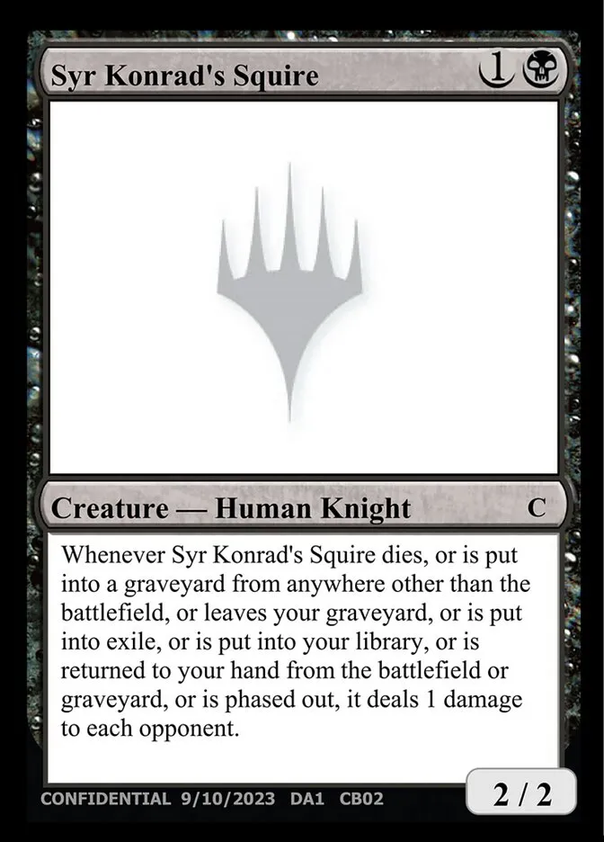 Syr Konrad's Squire Front Face