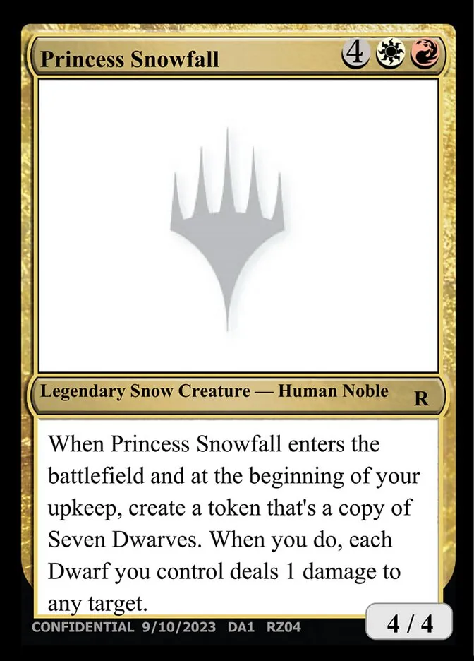 Princess Snowfall Front Face