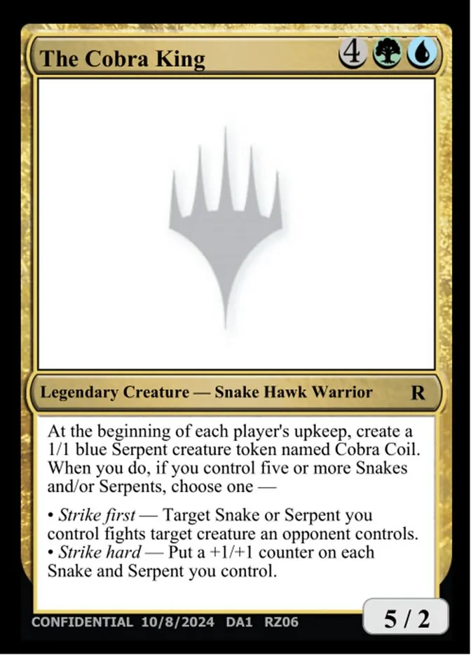 The Cobra King Front Face