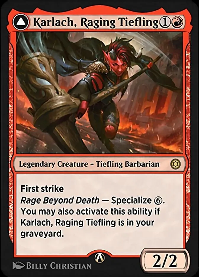 Karlach, Raging Tiefling Front Face
