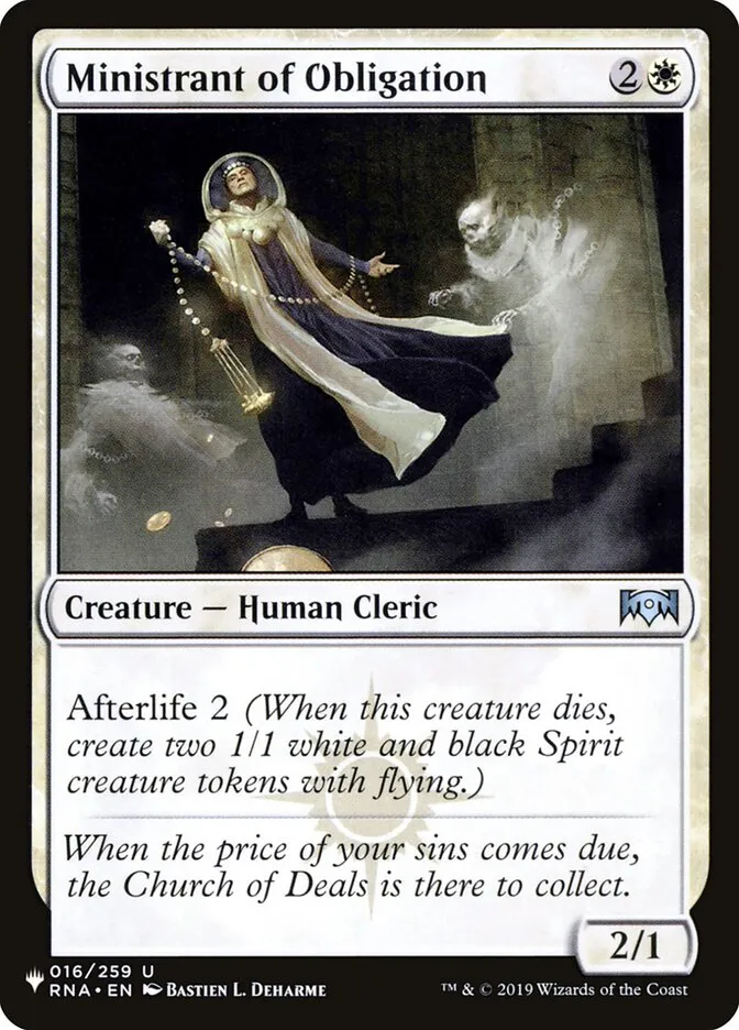 Ministrant of Obligation Front Face