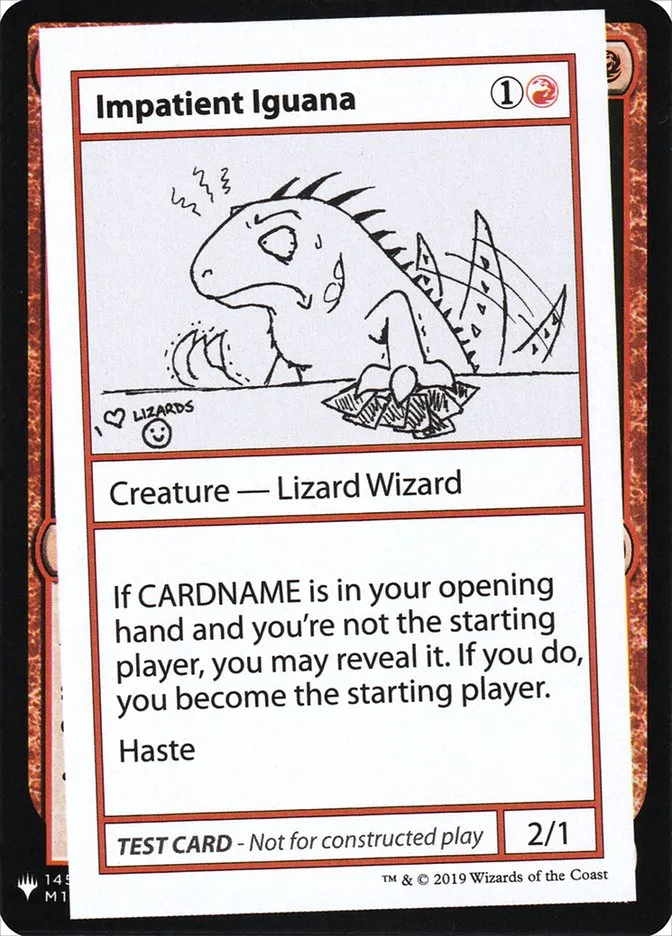 Impatient Iguana Front Face