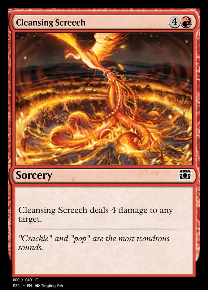 Cleansing Screech Front Face
