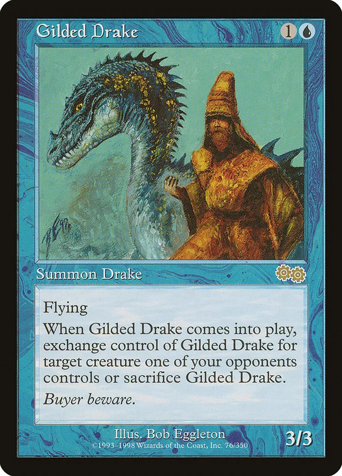 Gilded Drake Front Face