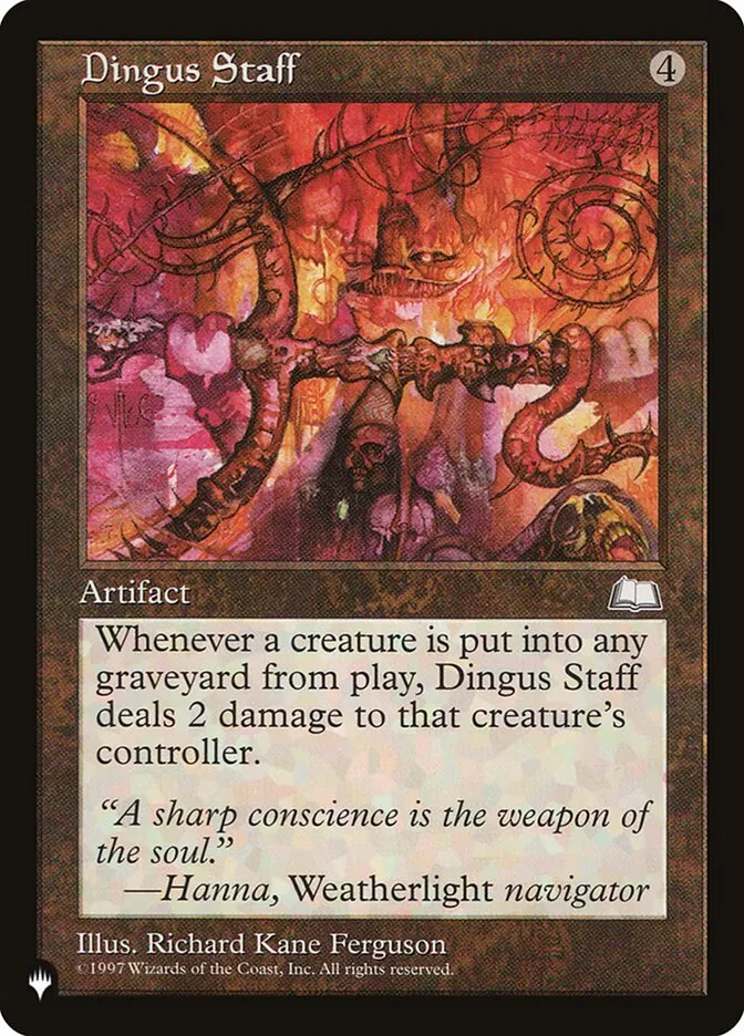 Dingus Staff Front Face
