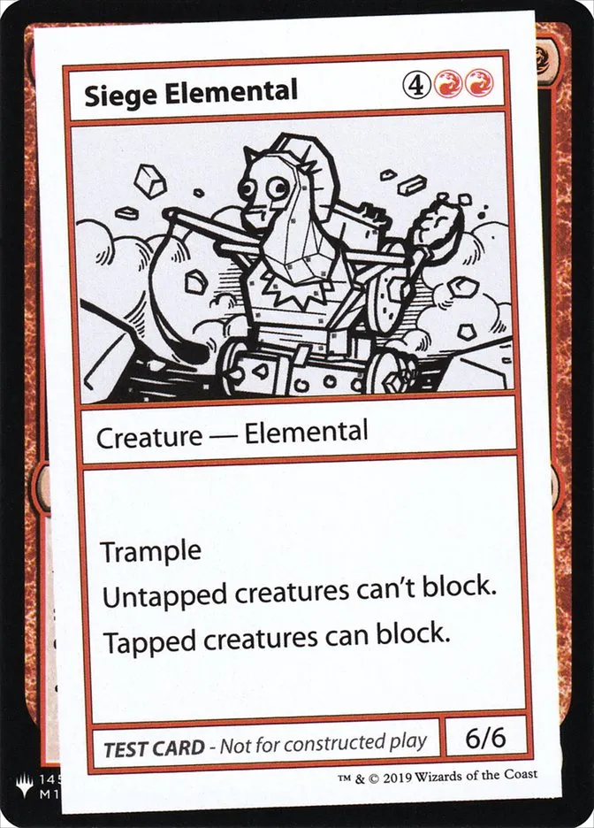Siege Elemental Front Face