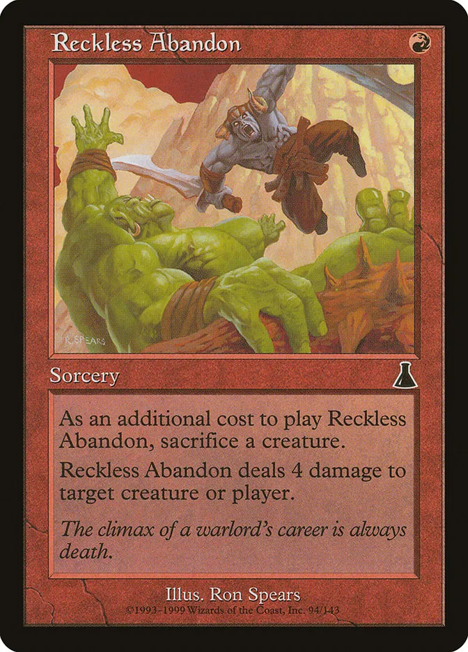 Reckless Abandon Front Face