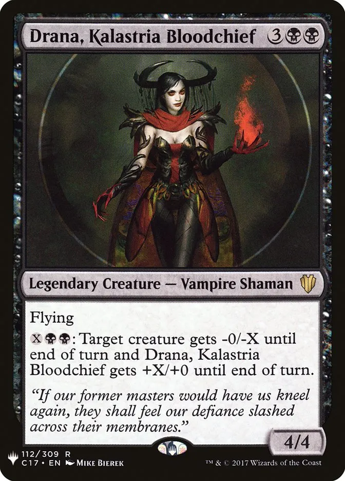 Drana, Kalastria Bloodchief Front Face