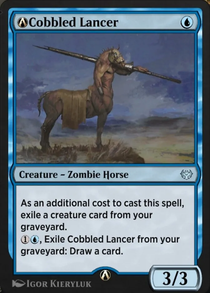 A-Cobbled Lancer Front Face