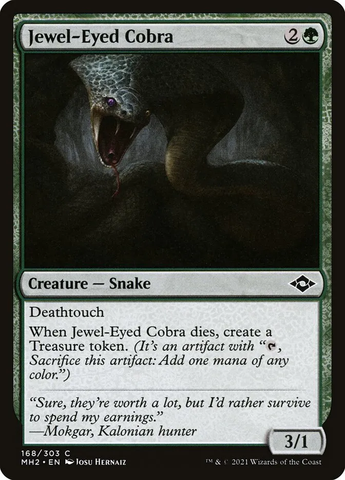 Jewel-Eyed Cobra Front Face