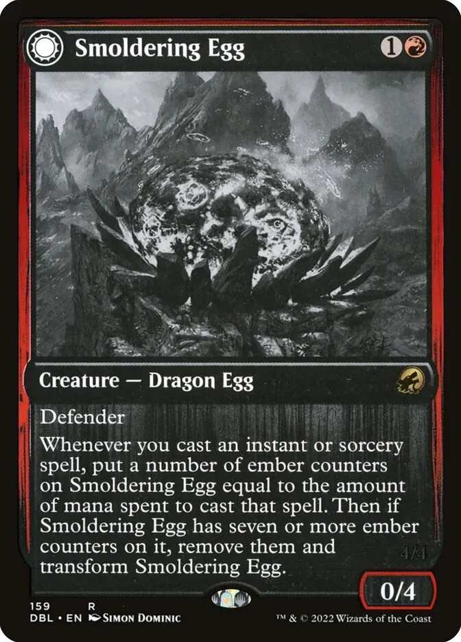 Smoldering Egg // Ashmouth Dragon Front Face