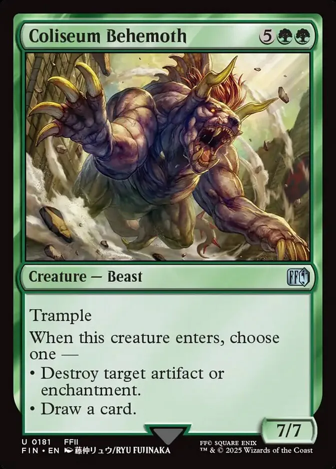 Coliseum Behemoth Front Face
