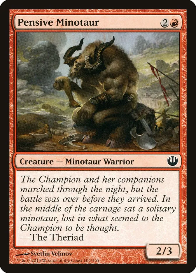 Pensive Minotaur Front Face