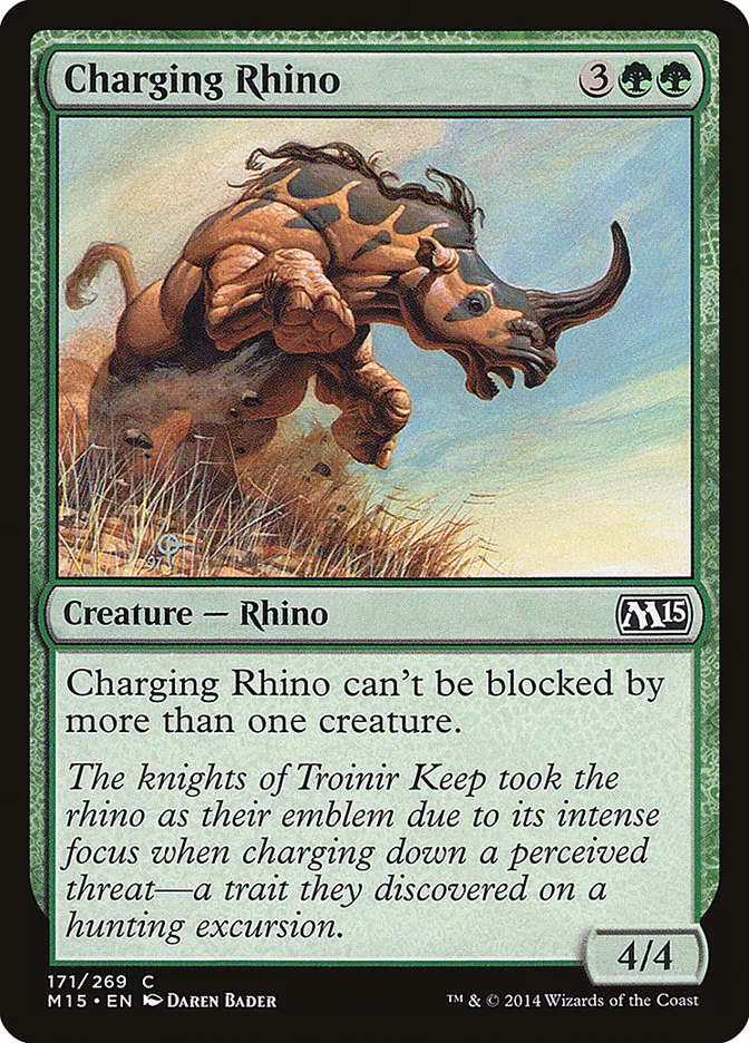 Charging Rhino Front Face