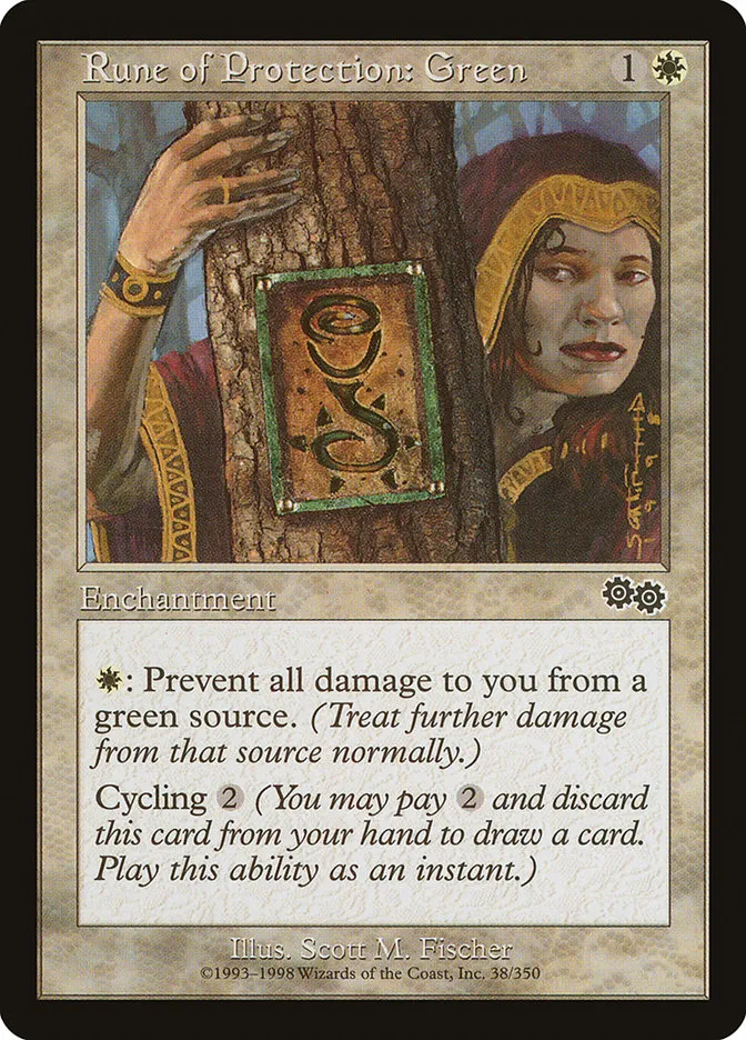 Rune of Protection: Green Front Face
