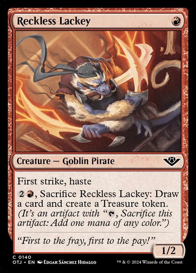 Reckless Lackey Front Face