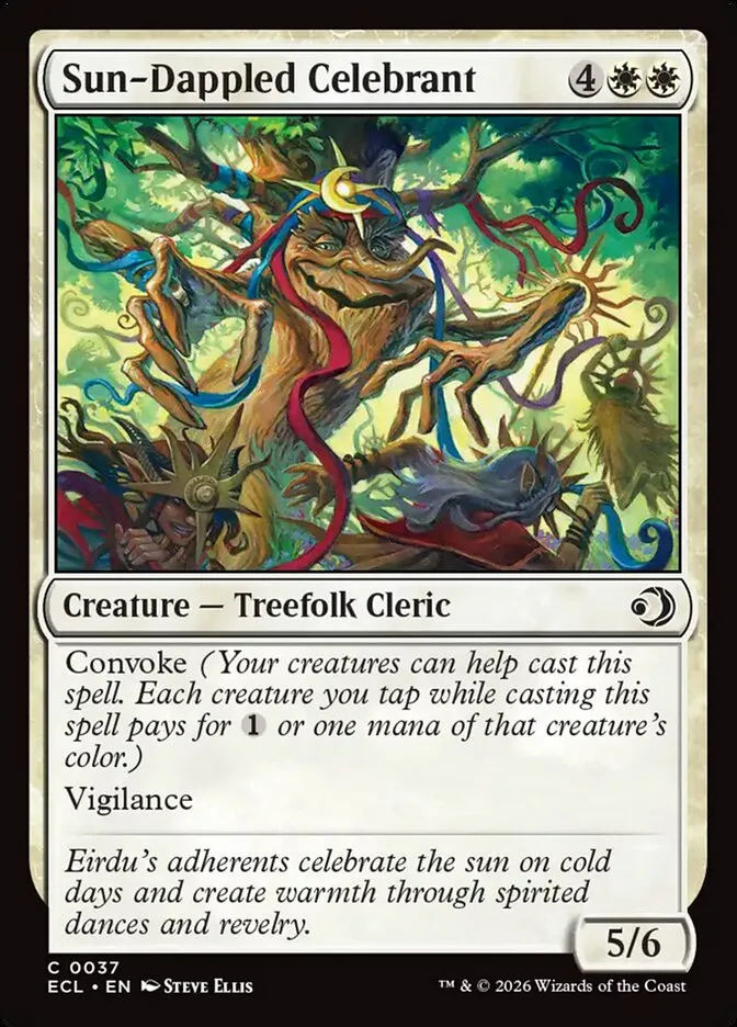 Sun-Dappled Celebrant Front Face