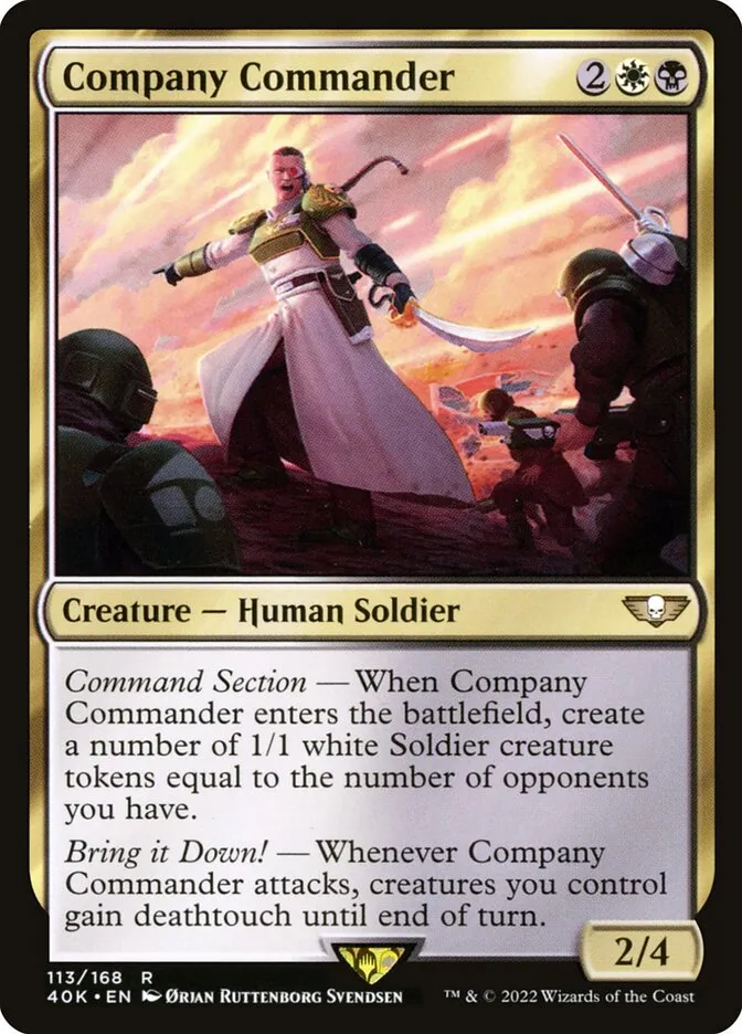 Company Commander Front Face