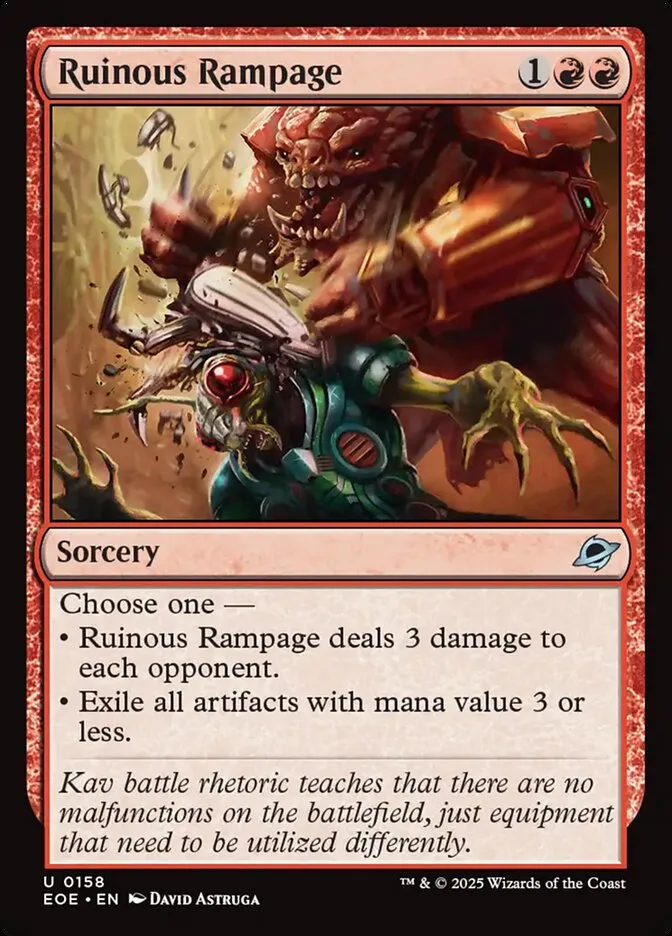 Ruinous Rampage Front Face