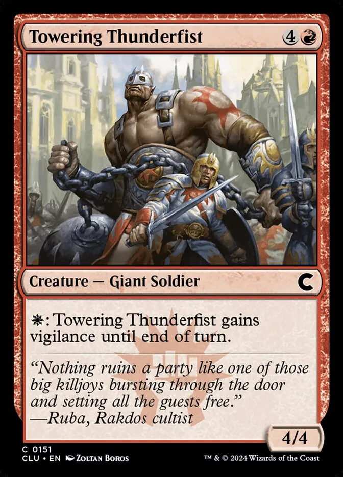Towering Thunderfist Front Face