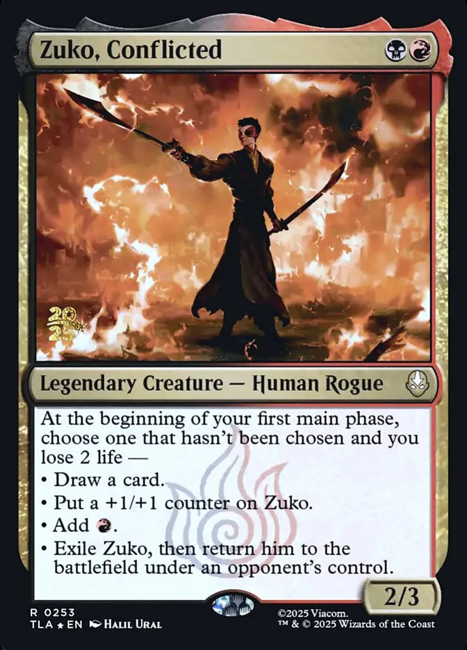 Zuko, Conflicted Front Face