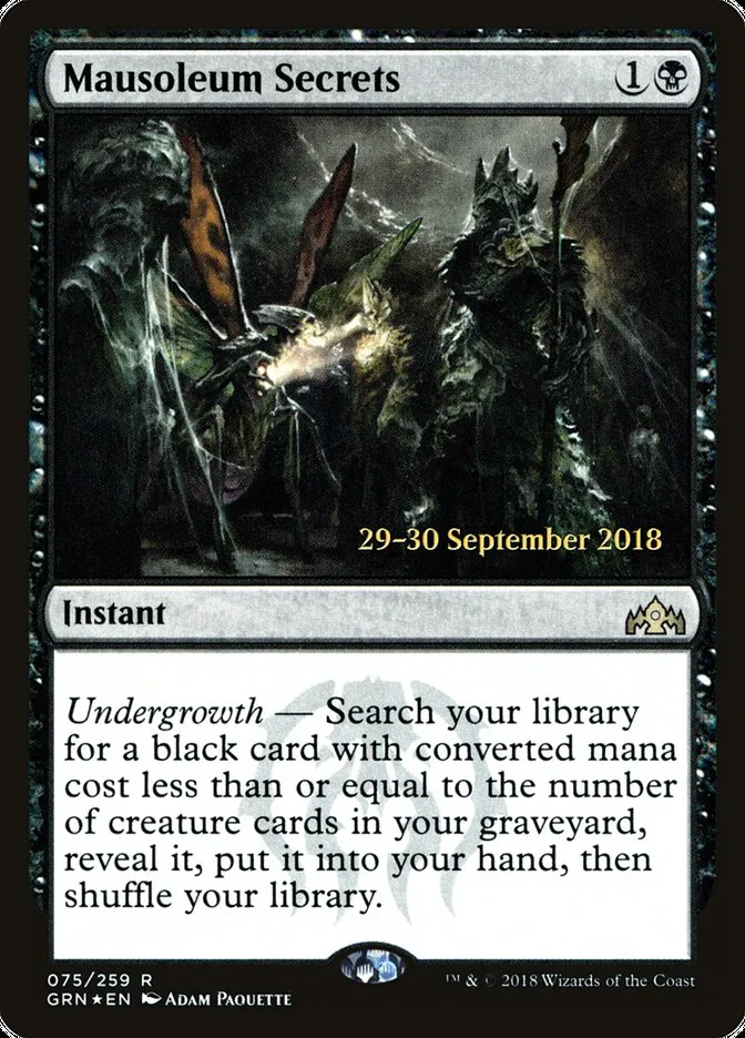 Mausoleum Secrets Front Face