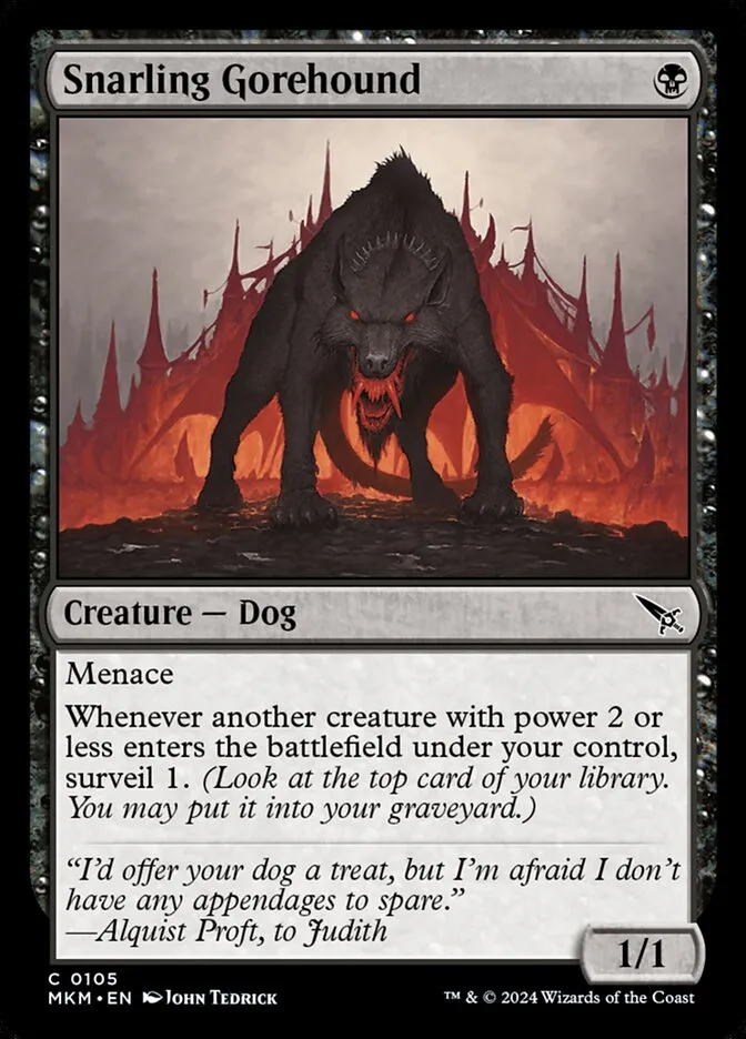Snarling Gorehound Front Face