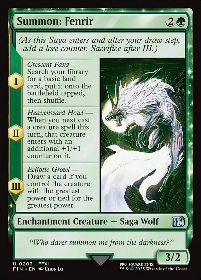 Summon: Fenrir Front Face