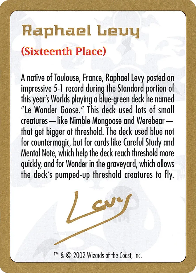 Raphael Levy Bio Front Face