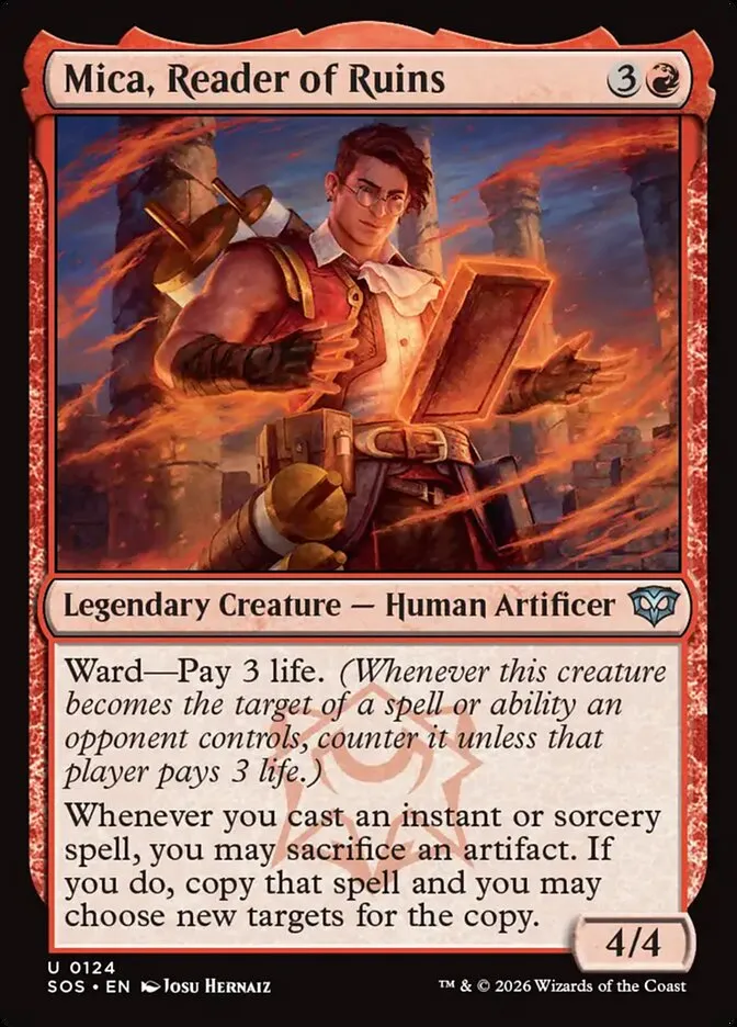 Mica, Reader of Ruins Front Face