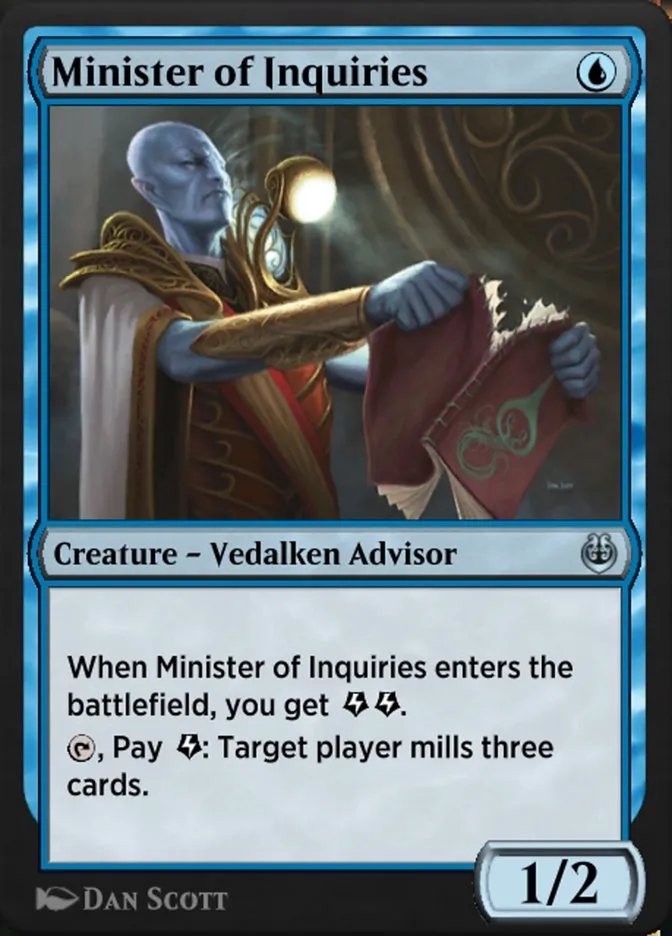Minister of Inquiries Front Face