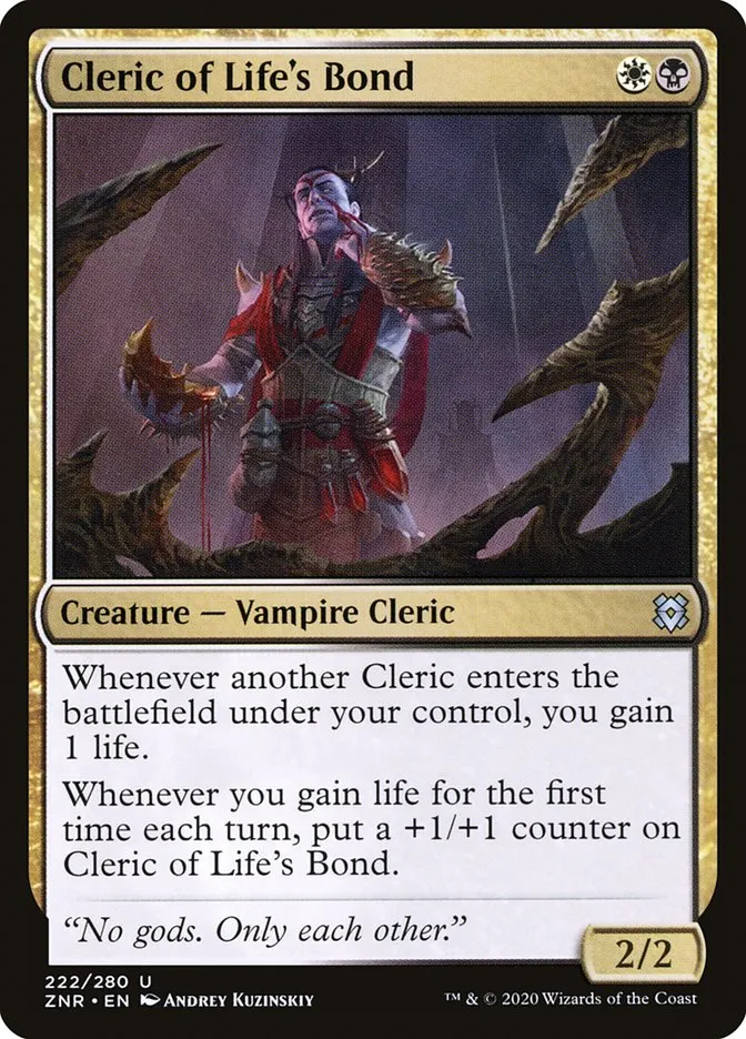 Cleric of Life's Bond Front Face