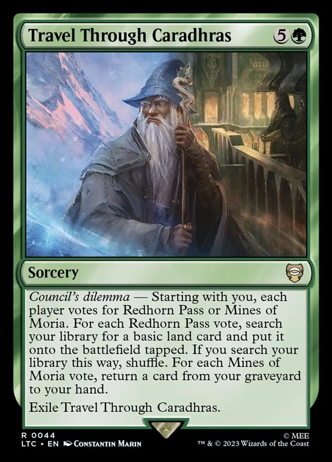 Travel Through Caradhras Front Face